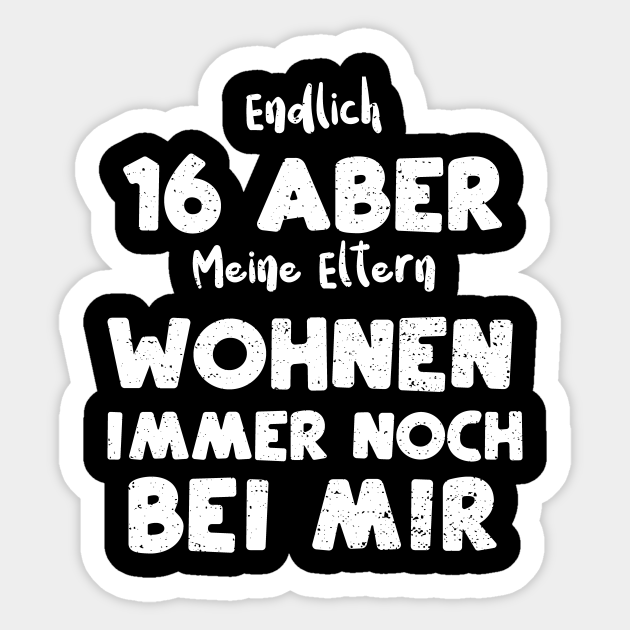 Endlich 16 Aber Meine Eltern Wohnen Immer Noch Bei Mir 16th Birthday